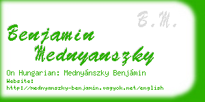 benjamin mednyanszky business card